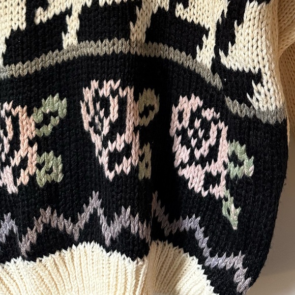 1980s A Little Extra Spice Rose V Neck Sweater - Picture 3 of 8